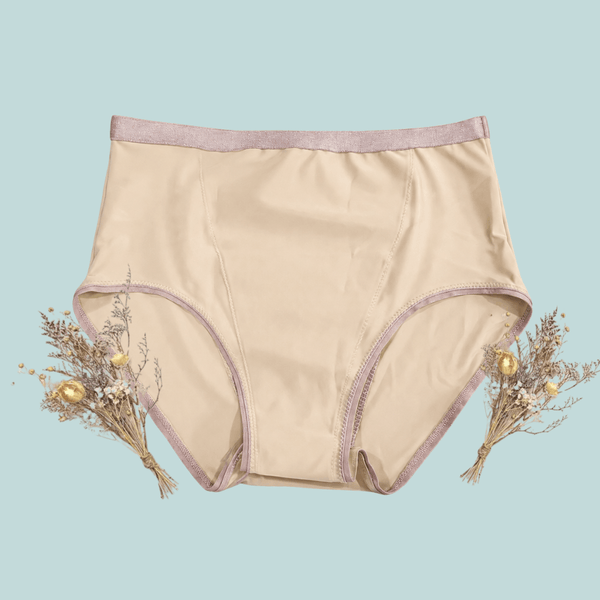 Hem Support Wear High-Waisted Brief prolapse and pelvic floor support underwear in beige
